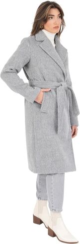 Nine West Women's Belted Faux Wool Coat in Saudi Arabia