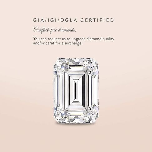 خاتم خطوبة سوليتير من الماس الطبيعي والمعتمد من Diamondere من الذهب الأبيض عيار 14 قيراط | خاتم بعقدة إنفينيتي من الألماس 0.3 قيراط للنساء، مقاس أمريكي 6 in Kuwait