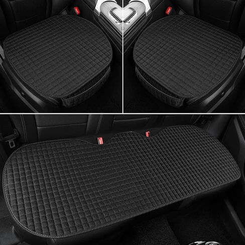 Car Cushion Pad, Bottom Seat Covers for Cars, Super Breathable, Warm in Winter and Cool in Summer, Anti-Slip, Storage Bags, Universal Front Seat Covers Fit for Most Sedans(2Pcs Gray) in Saudi Arabia