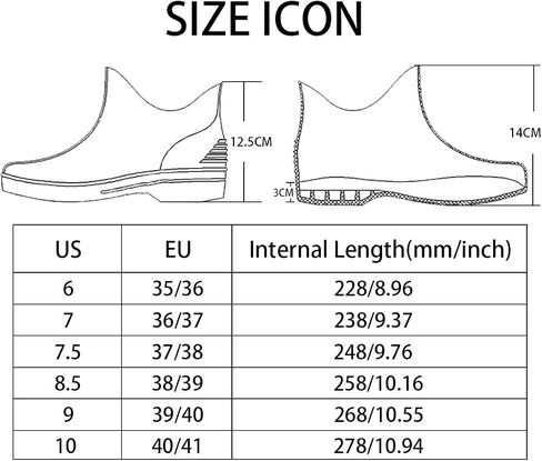 Harssidanzar Womens Waterproof Ankle Boot，Garden Rain Shoes for Women with Comfortable Insoles HL212US in Kuwait