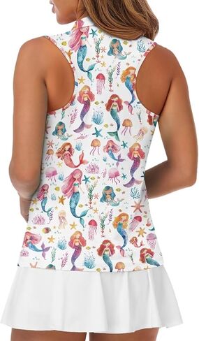 Womens Sleeveless Golf Shirts Zip Up V Neck Workout Tank Tops Quick Dry Lightweight Athletic Tops in Kuwait