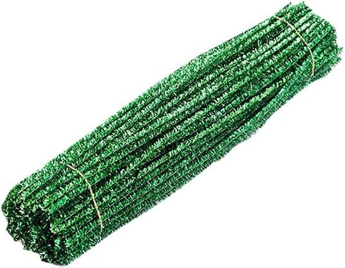 200 Pcs 30 cm Glitter Craft Pipe Cleaners Tinsel Chenille Stems Long Creative Pipe Cleaners Christmas Garland Pipe Cleaners Shiny Wired Sticks for Decoration Blue in Saudi Arabia