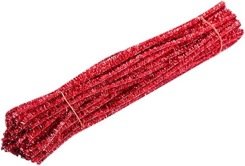 200 Pcs 30 cm Glitter Craft Pipe Cleaners Tinsel Chenille Stems Long Creative Pipe Cleaners Christmas Garland Pipe Cleaners Shiny Wired Sticks for Decoration Blue in Saudi Arabia