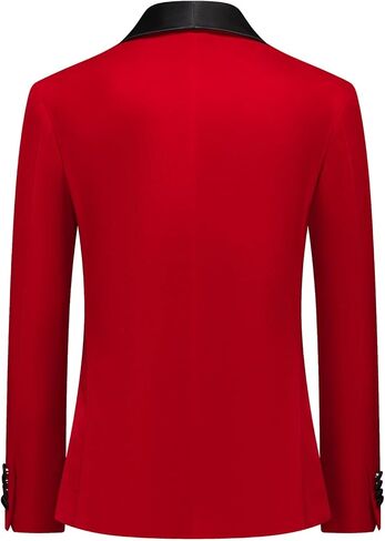 Lamgool بدلة سهرة مخملية للأولاد من 4 قطع طقم ملابس رسمية للأطفال بقصة ضيقة مع سترة حمراء وقميص وربطة عنق وبنطلون لحفلات الزفاف مقاس 4T in Kuwait