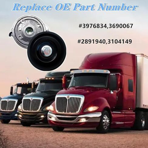 مجموعة شداد حزام القيادة 3690067، متوافقة مع سلسلة Cummins ISX تحل محل 2891940 3104149 3976834 in Kuwait