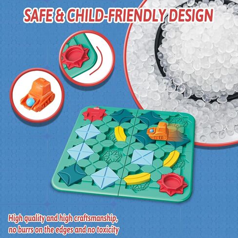 STEM Board Games - Logical Road Builder Brain Teasers Puzzles Toys for Kids 4-8 Year Old, Family Educational Montessori Toy for Boys Girls Aged 4 5 6 7 8 Preschool Classroom Learning (50 Pcs) in Saudi Arabia