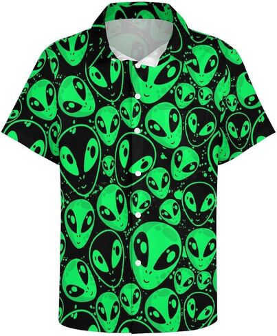 Mens Hawaiian Shirt Casual Button Down Short Sleeve Tropical Beach Holiday Aloha Party Shirt for Men Funny in Kuwait