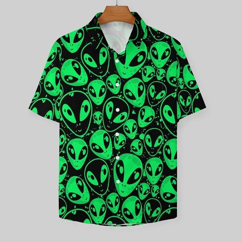 Mens Hawaiian Shirt Casual Button Down Short Sleeve Tropical Beach Holiday Aloha Party Shirt for Men Funny in Kuwait