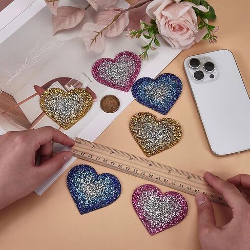 FINGERINSPIRE 10 Pack Leopard Rhinestone Patches Delicate Embroidered Patches with Different Shapes,Iron On Patches for Clothes, Dress, Hat,Jackets,Jeans, DIY Accessories in Kuwait