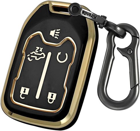for Chevrolet Key Fob Cover with keychian,TPU Protection Key Case Compatible with GMC Silverado Suburban Tahoe Acadia Sierra Terrain Yukon (Red, 5 Button) in Saudi Arabia