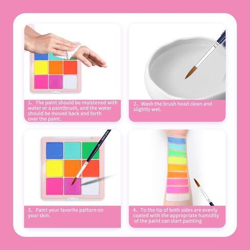 Professional Paint for Children,Easy to Clean and Bright (12 Color Paint Palette) in Saudi Arabia