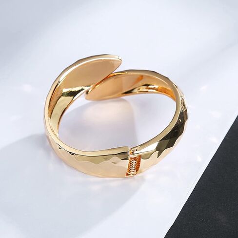 Gold Cuff Bracelets for Women Trendy Chunky Gold Bangle Bracelet Open Wide Wire Bracelet Irregular Wrist Cuff Wrap Bracelet Jewelry in Saudi Arabia