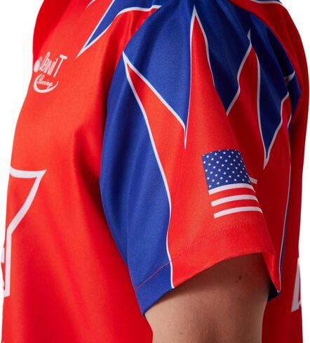 Maxim Party Supplies Ricky Bobby Costume Short Sleeve Shirt and Hat for Men - Race Car Driver Halloween Costume Outfit in Saudi Arabia