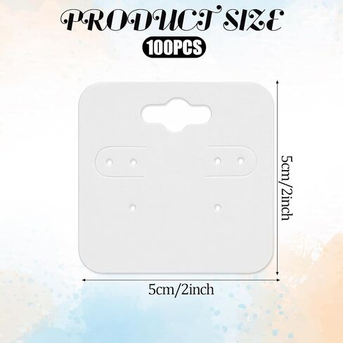 Hariendny 100 PCS White Earring Display Holder Cards 2" Earring Display Card for Display 6 Holes Blank Paper Cards Earring Cards Jewelry Display Cards for Hanging Earrings Jewelry Holder Cards in Saudi Arabia