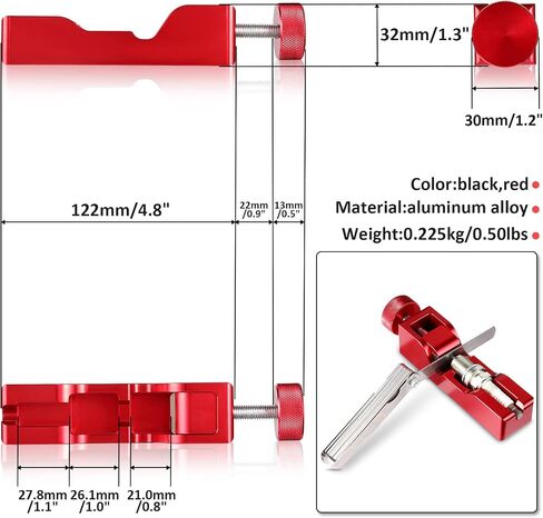 Universal Spark Plug Gap Tool with Feeler Gauge for Most 10mm 12mm 14mm 16mm Spark Plugs Red in Saudi Arabia