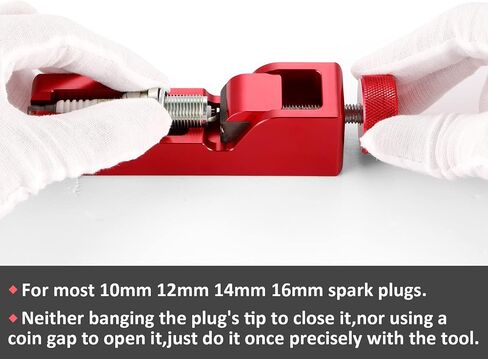 Universal Spark Plug Gap Tool with Feeler Gauge for Most 10mm 12mm 14mm 16mm Spark Plugs Red in Saudi Arabia
