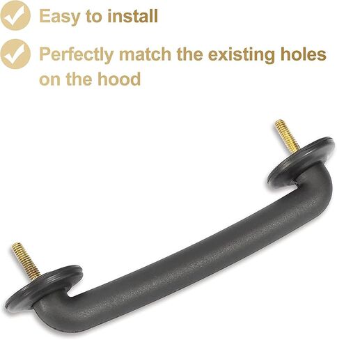 Unifizz Front Windshield Down Hood Handle Bracket Fit for Jeep Wrangler JK 1997-2018 for Wrangler TJ 1997-2006 Strap Hood Loop 55176422 Hood Latch Handle Cover in Saudi Arabia