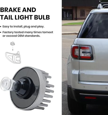 13582912 لمبة إضاءة الفرامل والذيل متوافقة مع GMC Acadia 2013 2014 2015 2016، GMC Acadia Limited 2017 استبدال # 19433735 in Kuwait