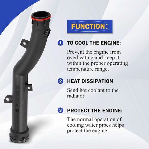 11537589713 Engine Cooling Water Pipe with O-Ring for Mini Cooper R55 R56 R57 R58 R59 Countryman R60 Paceman R61 Replaces# 11537541845 in Saudi Arabia