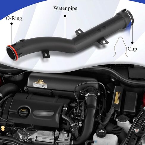 11537589713 Engine Cooling Water Pipe with O-Ring for Mini Cooper R55 R56 R57 R58 R59 Countryman R60 Paceman R61 Replaces# 11537541845 in Saudi Arabia