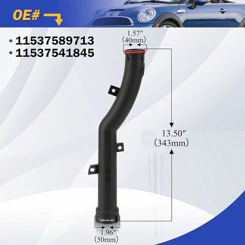 11537589713 Engine Cooling Water Pipe with O-Ring for Mini Cooper R55 R56 R57 R58 R59 Countryman R60 Paceman R61 Replaces# 11537541845 in Saudi Arabia