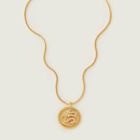 MEVECCO Dainty Gold Snake Necklace for Women 18k Gold Plated Serpent Snake Charm Necklace Cubic Zircon Snake Pendent Chunky Gold Snake Simple Minimalist Delicate Handmade Boho Jewelry For Her in Saudi Arabia