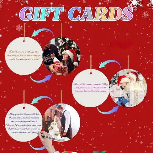 30 قطعة من الحلي الخزفية الفارغة على الوجهين 3 بوصة مستديرة التسامي حلية الفراغات السائبة زخرفة السيراميك فارغة للطباعة بالضغط الحراري صياغة DIY شخصية عيد الميلاد ديكور المنزل in Kuwait