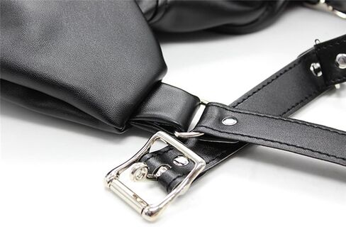 Leather restraint Body Harness Bondage Straight Jacket Adult Costume Hand Cross Arm Guard Sleeve, Novelty Fancy in Saudi Arabia