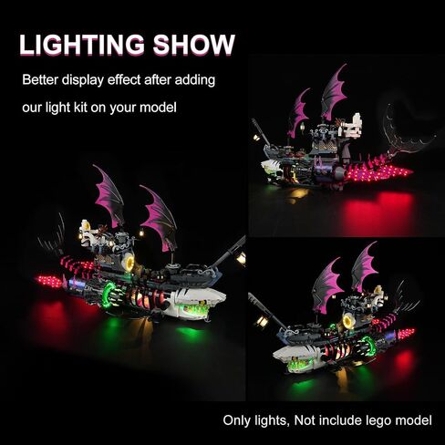 LED Lighting Kit for Lego DREAMZzz Nightmare Shark Ship 71469, LED Light Compatible with Lego 71469 Building Block Models (Not Include Set) in Saudi Arabia