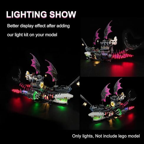 LED Lighting Kit for Lego DREAMZzz Nightmare Shark Ship 71469, LED Light Compatible with Lego 71469 Building Block Models (Not Include Set) in Saudi Arabia