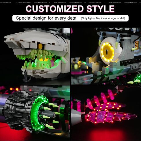LED Lighting Kit for Lego DREAMZzz Nightmare Shark Ship 71469, LED Light Compatible with Lego 71469 Building Block Models (Not Include Set) in Saudi Arabia
