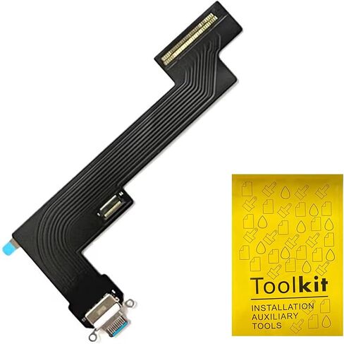 TPhaelay Dock Connector Replacement Compatible with iPad Air 4 4th/ 5 5th Gen 10.9 inch Charging Port Replacement Assembly Flex Cable(Black) in Kuwait