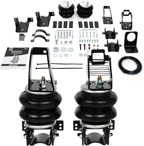 طقم تعليق أكياس الهواء الخلفية لـ 2011-2016 Ford F250 F350، 2011-2013 F450 سحب الشاحنات، 5000 رطل من سعة تسوية الحمل، بديل للوسائد الهوائية Firestone 2597 Ride Rite لتعليق الشاحنات in Kuwait