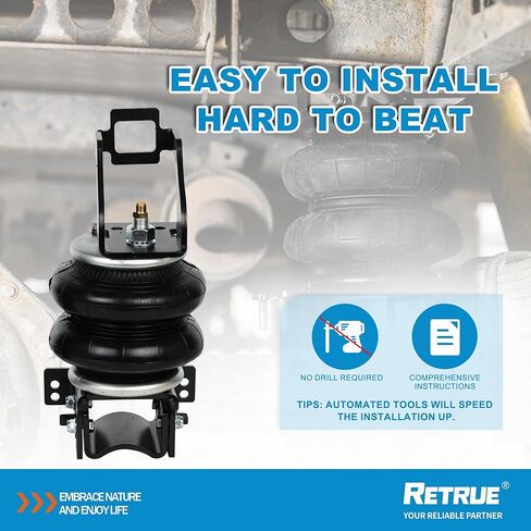 طقم تعليق أكياس الهواء الخلفية لـ 2011-2016 Ford F250 F350، 2011-2013 F450 سحب الشاحنات، 5000 رطل من سعة تسوية الحمل، بديل للوسائد الهوائية Firestone 2597 Ride Rite لتعليق الشاحنات in Kuwait