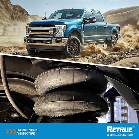 طقم تعليق أكياس الهواء الخلفية لـ 2011-2016 Ford F250 F350، 2011-2013 F450 سحب الشاحنات، 5000 رطل من سعة تسوية الحمل، بديل للوسائد الهوائية Firestone 2597 Ride Rite لتعليق الشاحنات in Kuwait