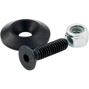 Allstar Performance ALL18635 Black 1/4" x 1" Countersunk Bolt Kit with 1-1/4" OD Washer, (Set of 10)
