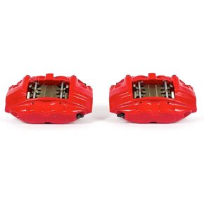 Power Stop Front S6232 Pair of High-Temp Red Powder Coated Calipers