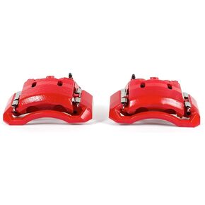 Power Stop Front S4890 Pair of High-Temp Red Powder Coated Calipers