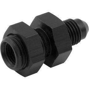 Allstar Performance ALL50104 3 AN to 3/8-24 Black Aluminum Bulkhead Fitting Adapter