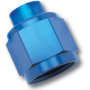 RUSSELL/EDEL 661970 Blue Anodized Aluminum -8AN Flare Cap Fitting