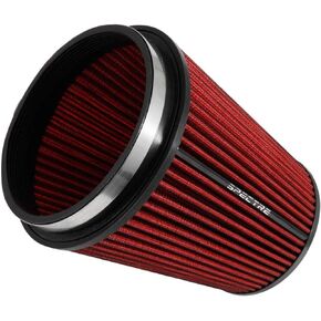 Spectre Universal Clamp-On Air Filter: High Performance, Washable Filter: Round Tapered; 6 in (152 mm) Flange ID; 8.5 in (216 mm) Height; 7.719 in (196 mm) Base; 5.125 in (130 mm) Top, SPE-HPR9891