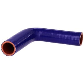 HPS HTSER90-112-125-BLUE Silicone High Temperature 4-ply Reinforced 90 degree Elbow Reducer Coupler Hose, 75 PSI Maximum Pressure, 4" Leg Length on each side, 1.12" > 1-1/4" ID, Blue