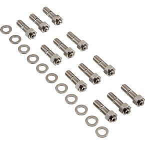 ARP 400-1412 Header Studs With Hex Nuts, Polished Stainless Steel, Set Of 12, For Select Chevrolet Small Block Engines