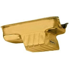 Milodon 30935 Steel, Gold Zinc Plated Street and Strip Oil Pan for Small Block Mopar