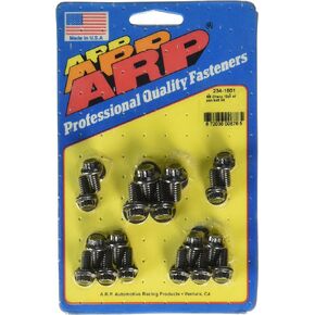 ARP 2341801 Oil Pan 12-Point Bolt Kit, Black Chrome Moly Steel, For Select Chevrolet Small Block Applications