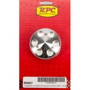 Racing Power Company R9487 Satin Single Groove Alternator Pulley for Small Block Chevy