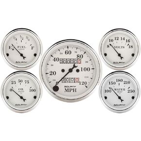 Auto Meter 1601 Old TYME White Street Rod Kit
