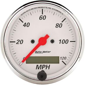 Auto Meter 1388 Arctic White Electric Programmable Speedometer