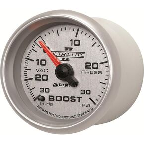 Auto Meter 4903 Ultra-Lite II 2-1/16" 30 in. Hg/30 PSI Mechanical Vacuum/Boost Gauge