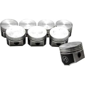 Piston, Speed Pro, Forged, 4.350 in Bore, 5/64 x 5/64 x 3/16 in Ring Grooves, Plus 0.0 cc, Coated Skirt, Mopar RB-Series, Set of 8